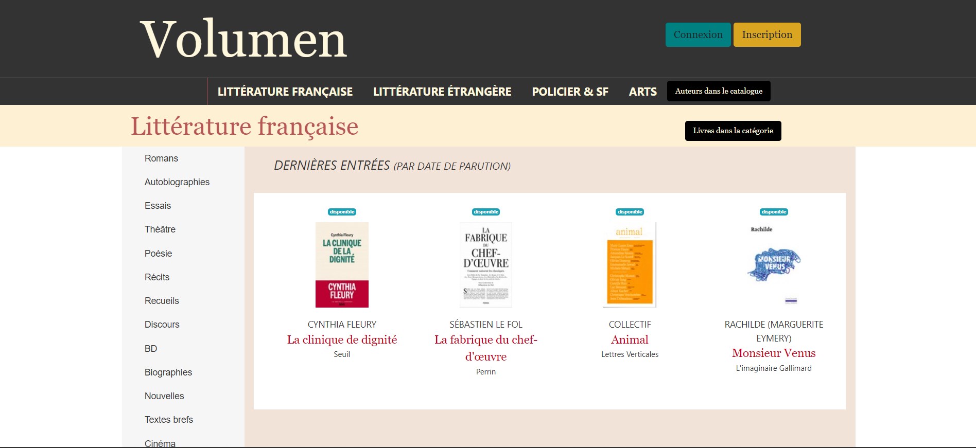 Volumen Copie d'écran Volumen